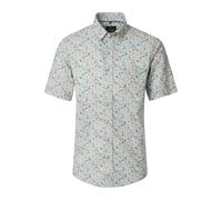Casa Moda Casual Fit Leinenhemd grün, Bedruckt