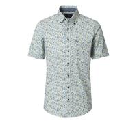 Casa Moda Casual Fit Leinenhemd grün, Bedruckt
