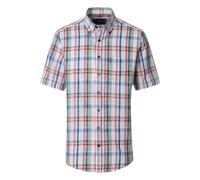 Casa Moda Casual Fit Leinenhemd grün/blau, Kariert