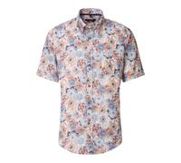 Casa Moda Casual Fit Leinenhemd orange, Bedruckt