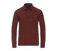 Casa Moda Casual Casual Fit Longsleeve Poloshirt rot, Gemustert
