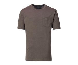Casa Moda Casual Regular Fit T-Shirt Rundhals beige, Einfarbig