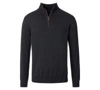 Troyer CASAMODA "CASAMODA Troyer uni", Herren, Gr. L, schwarz, 100% Baumwolle, Pullover Troyer (75504204-L) schwarz