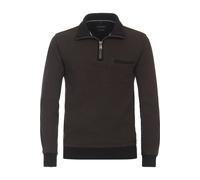 Casa Moda Casual Regular Fit Troyer beige, Gemustert