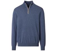 Casa Moda Casual Regular Fit Troyer blau, Einfarbig