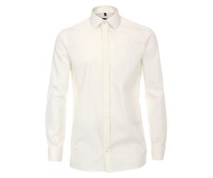 CASA MODA Comfort Fit Businesshemd Creme Langarm Umschlagmanschette 46