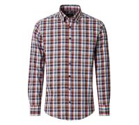 Langarmhemd CASAMODA "CASAMODA Freizeithemd Langarm kariert", Herren, Gr. XL, Normalgrößen, bunt (hellrot), 100% Baumwolle, kariert, comfort fit, Hemden (69424356-XL) hellrot