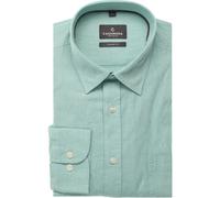 Leinenhemd CASAMODA "CASAMODA Leinenhemd uni", Herren, Gr. L, Normalgrößen, grün, 70% Baumwolle, 30% Leinen, unifarben, comfort fit, Hemden (54875335-L) grün