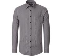 Langarmhemd CASAMODA "CASAMODA Freizeithemd Print" Gr. L, Normalgrößen, blau Herren Hemden (84978749-L) blau