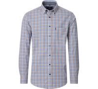 Langarmhemd CASAMODA "CASAMODA Freizeithemd kariert", Herren, Gr. 5XL, Normalgrößen, blau, 100% Baumwolle, kariert, lässig geschnitten, Hemden (67880865-5XL) blau