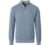 Casa Moda Halfzip Pullover Structure Melange Blau - Größe L Hellblau L