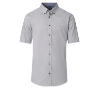 Casa Moda Herren Kurzarmhemd gemustert beige blau Comfort Fit 6XL