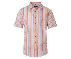 Casa Moda Herren Kurzarmhemd gestreift orange blau Comfort Fit XL