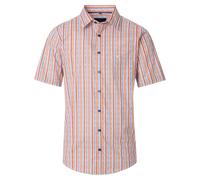 Casa Moda Herren Kurzarmhemd gestreift orange blau Comfort Fit XXL