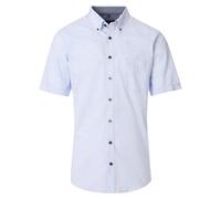 Casa Moda Herren Kurzarmhemd hellblau gemustert Comfort Fit 3XL