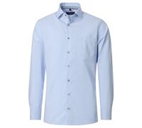 Businesshemd CASAMODA "CASAMODA Businesshemd uni", Herren, Gr. 46, Normalgrößen, blau (hellblau), 98% Baumwolle, 2% Elasthan, unifarben, schmal, Hemden (88137338-46) hellblau