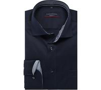 Casa Moda Herren Businesshemd Modern Fit Einfarbig Blau 100% Baumwolle