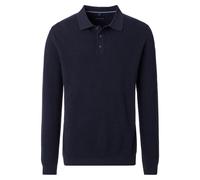 Langarm-Poloshirt CASAMODA "CASAMODA Polo-Shirt Langarm uni", Herren, Gr. L, blau (dunkelblau), 100% Baumwolle, Shirts (10635809-L) dunkelblau