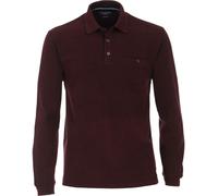 Casa Moda Polo-Shirt Langarm gestreift Dunkelrot Größe 3XL