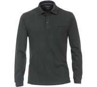 Langarm-Poloshirt CASAMODA "CASAMODA Polo-Shirt Langarm gestreift" Gr. 5XL, grün (olive) Herren Shirts Poloshirts (17308124-5XL)