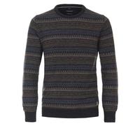 Strickpullover CASAMODA "CASAMODA Pullover gestreift" Gr. 3XL, blau (dunkelblau) Herren Pullover (37579215-XXXL)
