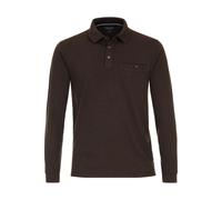 Casa Moda Casual Fit Longsleeve Poloshirt braun, Einfarbig