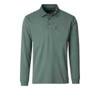Casa Moda Langarm-Poloshirt Structure – 60% Baumwolle/40% Polyester – Grün XXL