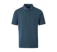 Poloshirt CASAMODA "CASAMODA Polo-Shirt uni", Herren, Gr. M, blau (türkisblau), 55% Baumwolle, 45% Polyester, Shirts (27782041-M) türkisblau