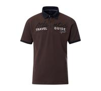 Poloshirt CASAMODA "CASAMODA Polo-Shirt uni", Herren, Gr. L, braun, 95% Baumwolle, 5% Elasthan, Shirts (16068032-L) braun