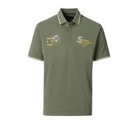 Poloshirt CASAMODA "CASAMODA Polo-Shirt Print", Herren, Gr. 3XL, dunkelgrün, 100% Baumwolle, Shirts (86557467-XXXL) dunkelgrün