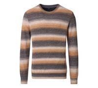Strickpullover CASAMODA "CASAMODA Pullover gestreift", Herren, Gr. L, orange, 80% Wolle, 20% NY, Pullover (66646845-L) orange