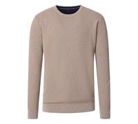 Strickpullover CASAMODA "CASAMODA Pullover uni", Herren, Gr. 4XL, beige, 100% Baumwolle, Pullover (98755423-4XL) beige