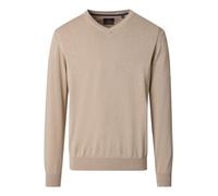 Strickpullover CASAMODA "CASAMODA Pullover uni", Herren, Gr. 5XL, hellbeige, 100% Baumwolle, Pullover Strickpullover (28361625-5XL) hellbeige