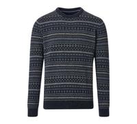 Casa Moda Casual Fit Pullover aqua bis petrol, Gemustert
