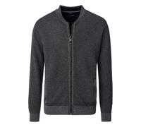 Strickjacke CASAMODA "CASAMODA Strickjacke uni", Herren, Gr. 5XL, grau (dunkelgrau), 100% Baumwolle, Strickjacken (57556700-5XL) dunkelgrau