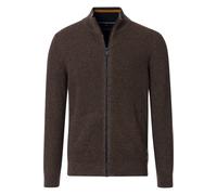 Strickjacke CASAMODA "CASAMODA Strickjacke uni", Herren, Gr. 3XL, braun, 60% Baumwolle, 40% Polyacryl, Strickjacken Strickjacke (43304938-XXXL) braun