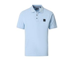 Casa Moda Regular Fit Strickpolo blau, Einfarbig
