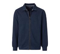 Sweatjacke CASAMODA "CASAMODA Sweatjacke uni", Herren, Gr. 5XL, blau, 90% Baumwolle, 10% Polyester, Sweatjacken Sweatjacke (97881148-5XL) blau