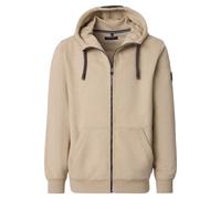 Casa Moda Regular Fit Sweatjacke mit Kapuze beige, Einfarbig
