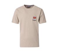 Casa Moda Regular Fit T-Shirt Rundhals beige, Bedruckt