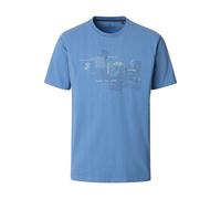 Casa Moda Regular Fit T-Shirt Rundhals blau, Bedruckt