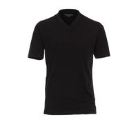 Casa Moda T-Shirt V-Ausschnitt Doppelpack schwarz, Einfarbig