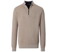 Troyer CASAMODA "CASAMODA Troyer uni", Herren, Gr. S, beige (663 beige), 100% Baumwolle, Pullover Troyer (17127066-S) 663 beige