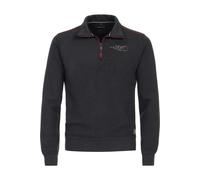 Casa Moda Regular Fit Troyer blau, Einfarbig