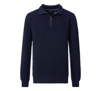 Casa Moda Casual Fit Troyer blau, Einfarbig