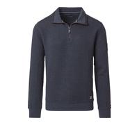 Sweatshirt CASAMODA "CASAMODA Sweattroyer uni", Herren, Gr. L, blau (dunkelblau), 78% Baumwolle, 19% Polyester, 3% Elasthan, Sweatshirts Sweatshirt (65009509-L) dunkelblau