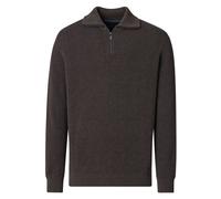 Casa Moda Regular Fit Troyer braun, Einfarbig