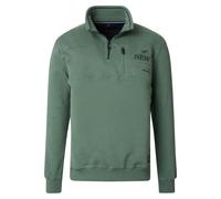 Casa Moda Regular Fit Troyer grün, Einfarbig