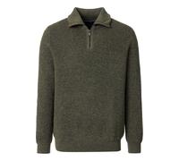 Casa Moda Regular Fit Troyer grün, Einfarbig