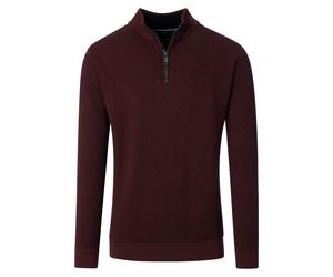 Casa Moda Regular Fit Troyer rot, Einfarbig